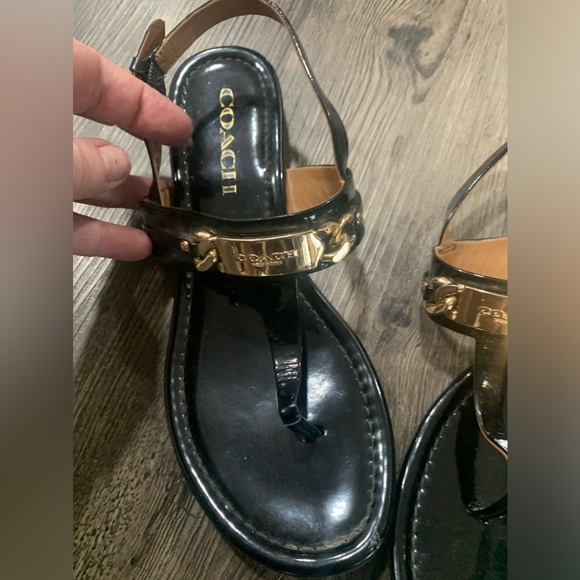 Coach Size 6 black sandel - Picture 2 of 5